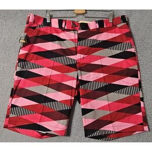 Loudmouth Shorts Fore Shades of Red Chino‎ Golf Flat Front Men's Size 40 NWT